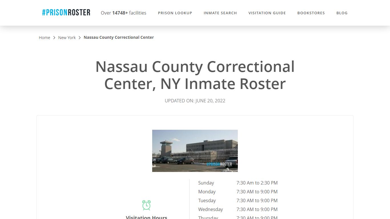 Nassau County Correctional Center, NY Inmate Roster